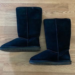 BearPaw Tall Black Boots Size 10